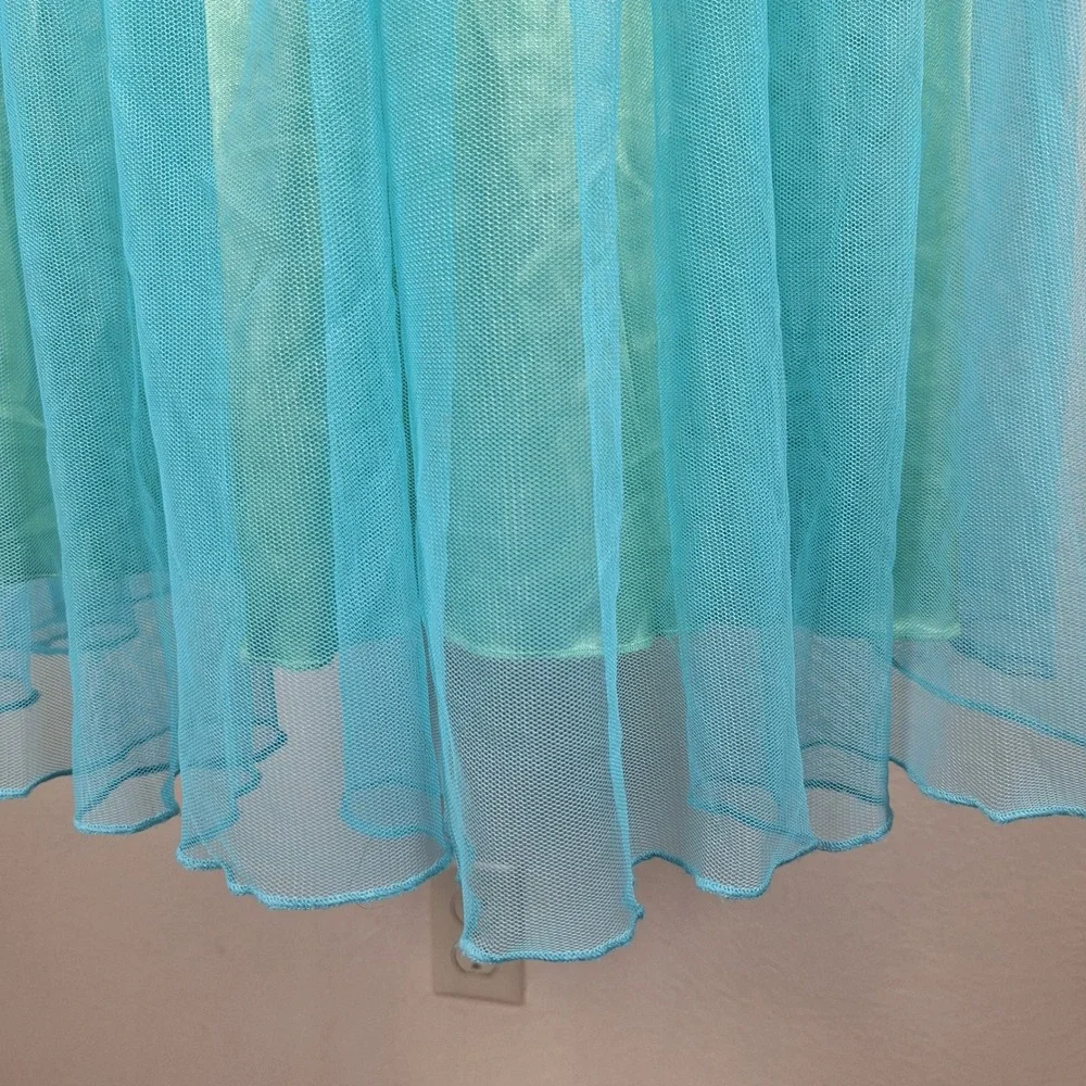 My Michelle Babydoll Fairy Jewel Mermaid Vtg Y2K Juniors Mesh  Layer Dress 14